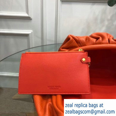 Bottega Veneta Oversize Frame The Pouch Clutch Bag In Croco Pattern Orange 2019