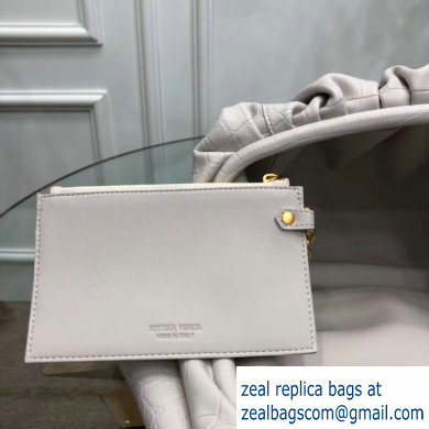 Bottega Veneta Oversize Frame The Pouch Clutch Bag In Croco Pattern White 2019 - Click Image to Close