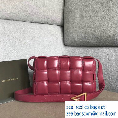 Bottega Veneta Padded Cassette Crossbody Bag Dark Red 2019