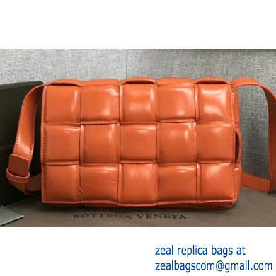 Bottega Veneta Padded Cassette Crossbody Bag Orange 2019