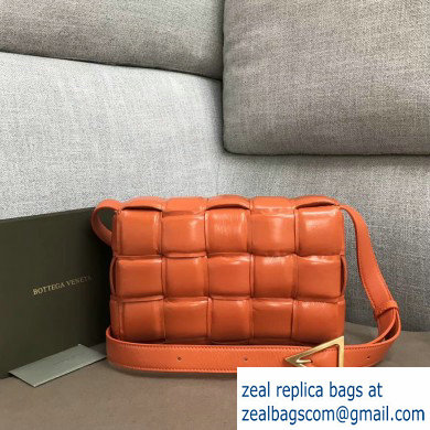 Bottega Veneta Padded Cassette Crossbody Bag Orange 2019