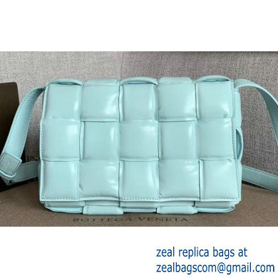 Bottega Veneta Padded Cassette Crossbody Bag Sky Blue 2019 - Click Image to Close