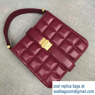 Bottega Veneta Padded Marie Slim Shoulder Bag Burgundy 2019