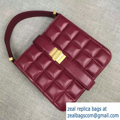 Bottega Veneta Padded Marie Slim Shoulder Bag Burgundy 2019 - Click Image to Close