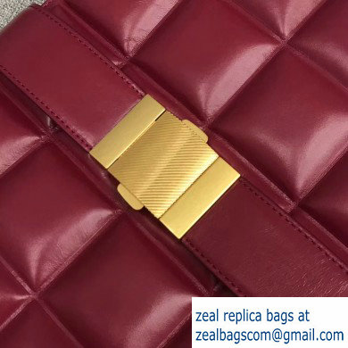 Bottega Veneta Padded Marie Slim Shoulder Bag Burgundy 2019 - Click Image to Close