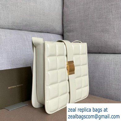 Bottega Veneta Padded Marie Slim Shoulder Bag Creamy 2019