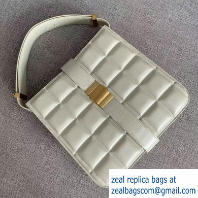 Bottega Veneta Padded Marie Slim Shoulder Bag Creamy 2019