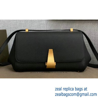 Bottega Veneta Small BV Angle Shoulder Bag In Palmellato Black 2019