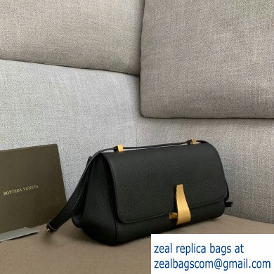 Bottega Veneta Small BV Angle Shoulder Bag In Palmellato Black 2019 - Click Image to Close