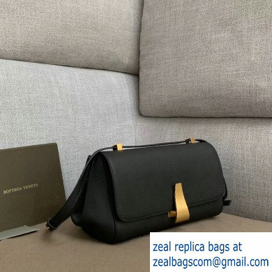 Bottega Veneta Small BV Angle Shoulder Bag In Palmellato Black 2019