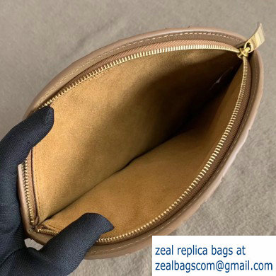 Bottega Veneta Small BV Rim Disc-shaped Clutch Bag In Maxi Intreccio Apricot 2019