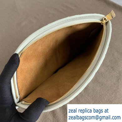 Bottega Veneta Small BV Rim Disc-shaped Clutch Bag In Maxi Intreccio White 2019 - Click Image to Close