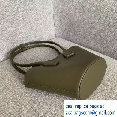Bottega Veneta Small Basket Tote Bag In French Calf Army Green 2019
