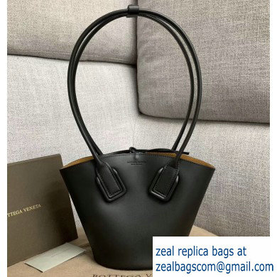Bottega Veneta Small Basket Tote Bag In French Calf Black 2019