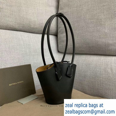 Bottega Veneta Small Basket Tote Bag In French Calf Black 2019