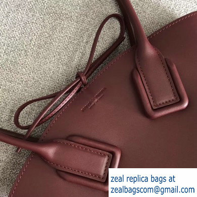 Bottega Veneta Small Basket Tote Bag In French Calf Burgundy 2019