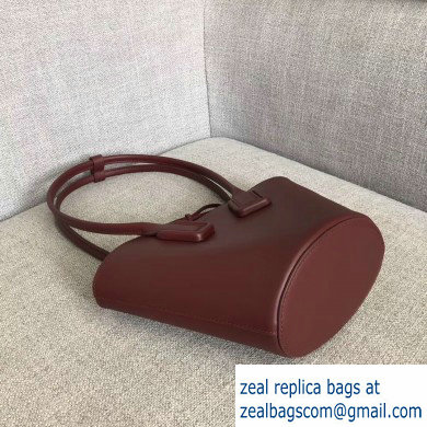 Bottega Veneta Small Basket Tote Bag In French Calf Burgundy 2019