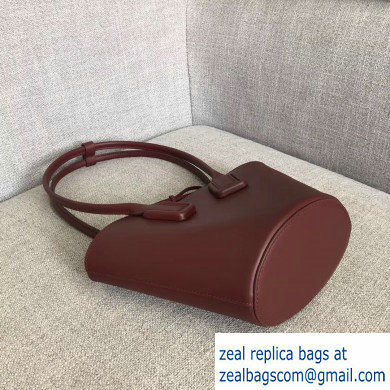 Bottega Veneta Small Basket Tote Bag In French Calf Burgundy 2019