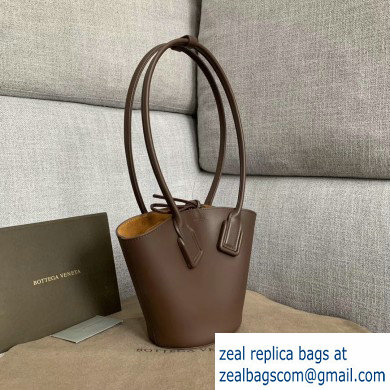 Bottega Veneta Small Basket Tote Bag In French Calf Coffee 2019 - Click Image to Close