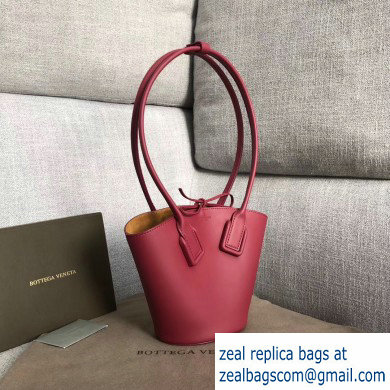 Bottega Veneta Small Basket Tote Bag In French Calf Red 2019 - Click Image to Close