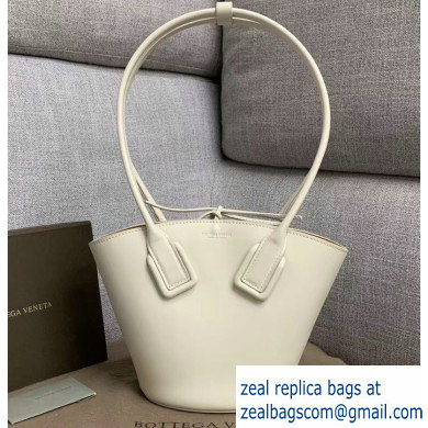 Bottega Veneta Small Basket Tote Bag In French Calf White 2019 - Click Image to Close