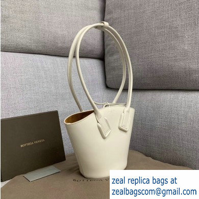 Bottega Veneta Small Basket Tote Bag In French Calf White 2019