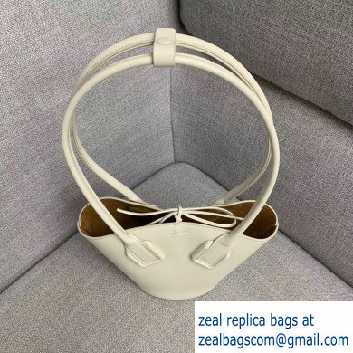 Bottega Veneta Small Basket Tote Bag In French Calf White 2019