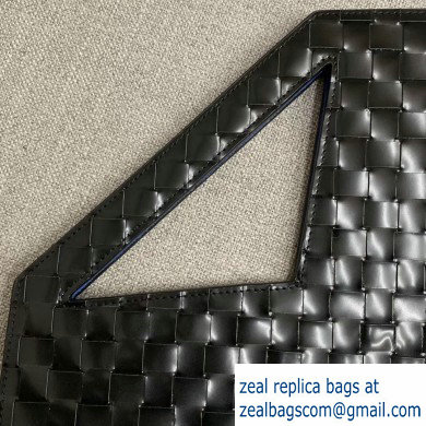 Bottega Veneta Small Flat Bicolor North-South Tote Bag Black 2019 - Click Image to Close