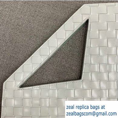 Bottega Veneta Small Flat Bicolor North-South Tote Bag White 2019 - Click Image to Close