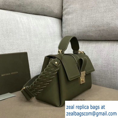 Bottega Veneta Small Piazza Bag in Soft Matte Calfskin Army Green 2019 - Click Image to Close