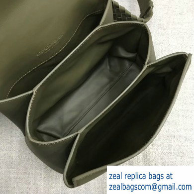 Bottega Veneta Small Piazza Bag in Soft Matte Calfskin Army Green 2019 - Click Image to Close