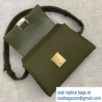 Bottega Veneta Small Piazza Bag in Soft Matte Calfskin Army Green 2019 - Click Image to Close
