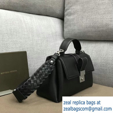 Bottega Veneta Small Piazza Bag in Soft Matte Calfskin Black 2019