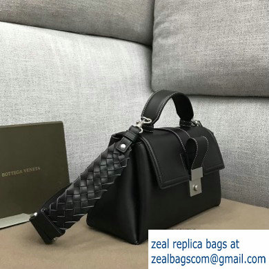 Bottega Veneta Small Piazza Bag in Soft Matte Calfskin Black 2019 - Click Image to Close