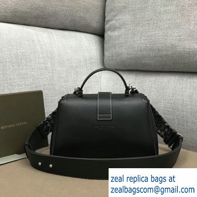 Bottega Veneta Small Piazza Bag in Soft Matte Calfskin Black 2019