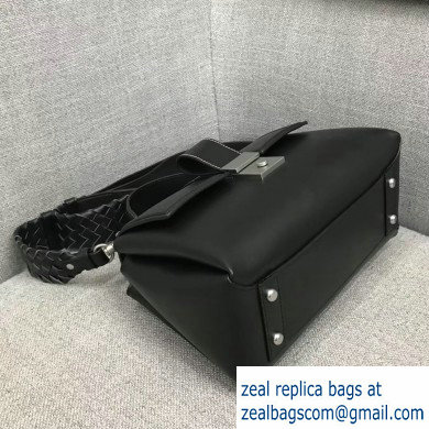 Bottega Veneta Small Piazza Bag in Soft Matte Calfskin Black 2019