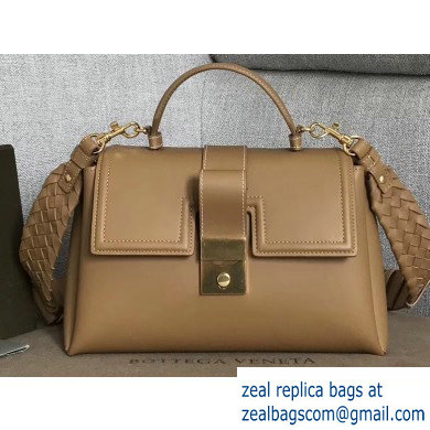 Bottega Veneta Small Piazza Bag in Soft Matte Calfskin Camel 2019