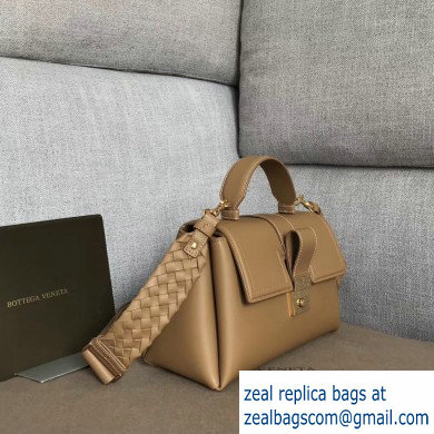 Bottega Veneta Small Piazza Bag in Soft Matte Calfskin Camel 2019