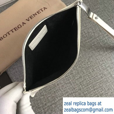 Bottega Veneta Small Pouch Clutch Bag In Maxi Intreccio Weave White 2019 - Click Image to Close