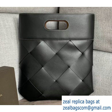 Bottega Veneta Small Slip Tote Bag In Maxi Weave Black 2019 - Click Image to Close