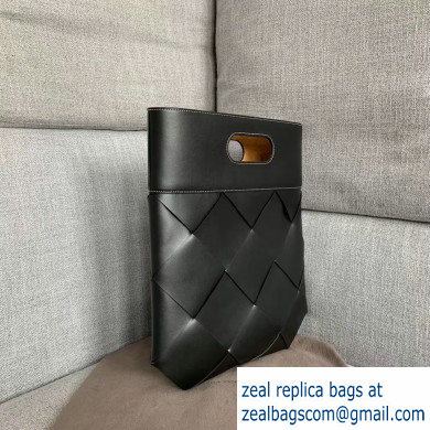 Bottega Veneta Small Slip Tote Bag In Maxi Weave Black 2019 - Click Image to Close