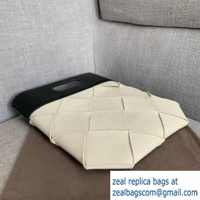 Bottega Veneta Small Slip Tote Bag In Maxi Weave Black/Linen 2019