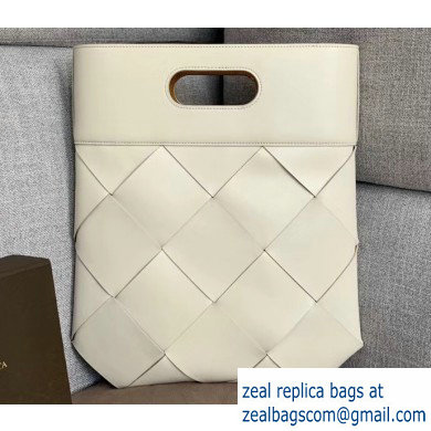 Bottega Veneta Small Slip Tote Bag In Maxi Weave White 2019 - Click Image to Close