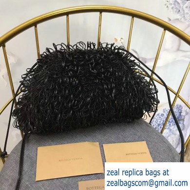 Bottega Veneta The Sponge Pouch 20 Clutch Bag with Strap Black 2019