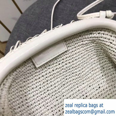 Bottega Veneta The Sponge Pouch 20 Clutch Bag with Strap Creamy 2019 - Click Image to Close