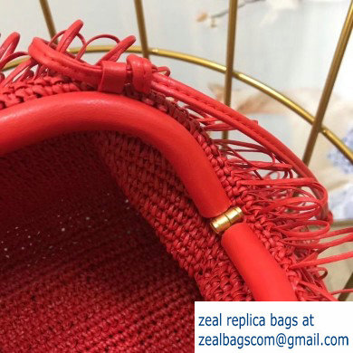 Bottega Veneta The Sponge Pouch 20 Clutch Bag with Strap Red 2019 - Click Image to Close