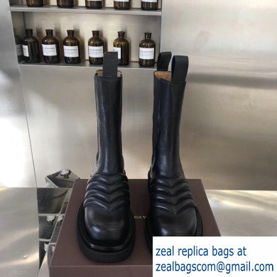 Bottega Veneta Waxy Calfksin Boots Black 2019