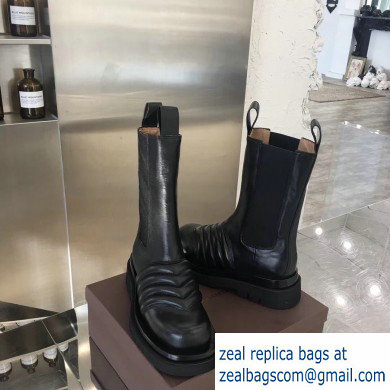 Bottega Veneta Waxy Calfksin Boots Black 2019 - Click Image to Close