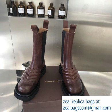 Bottega Veneta Waxy Calfksin Boots Coffee 2019