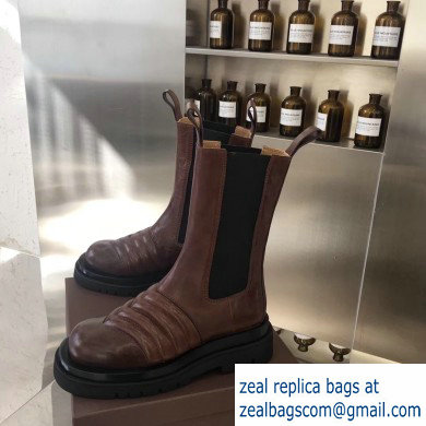 Bottega Veneta Waxy Calfksin Boots Coffee 2019